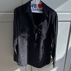 Equipment Black Long Sleeve Top